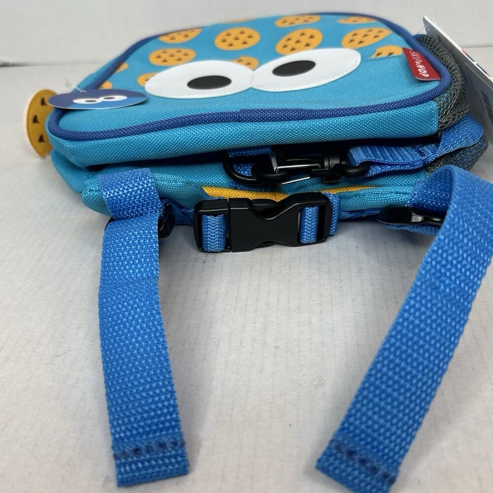 Skip Hop Sesame Street Cookie Monster Mini Backpack Cookie Print Blue Yellow - Picture 5 of 16